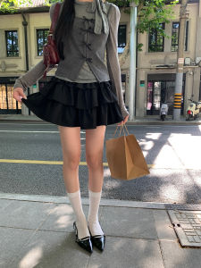A-line Black Cake Dress