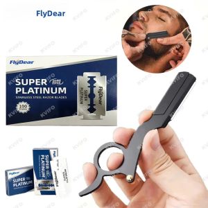 Dao Cạo Râu FLYDEAR Classic Bằng Thép Không Gỉ Lưỡi Kép Dùng Cho Cắt Tóc Cạo Đầu Trọc Tạo Dáng Lông Mày Dụng Cụ Làm Tóc