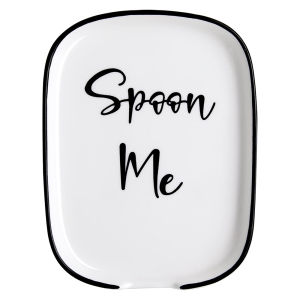 LMETJMA Ceramic Spoon Rest for Stove Top Durable Large Spoon Holder Heat Resistant Cooking Utensil Rest for Kitchen Counter
