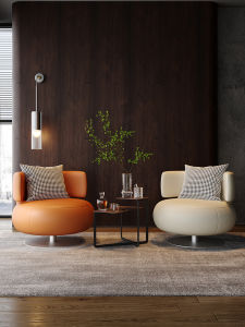 Modern Minimalist Living Room Single-Seat Sofa Chair Leisure Chair Rotatable Accessible Luxury Beauty Shop Hotel Balcony Rest Reception