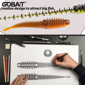 10PCS Soft Lures 6.5cm 7.5cm 8.5cm Thread TPE Worm Jig Hook Carp Fishing Tackle Crankbait Pesca Swimbait Gear Fishy Flavor Bait