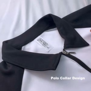 MIG Microfiber Adult Quick Dry Short Sleeve Half Zip Collar Polo T Shirt