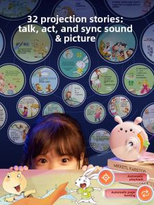 Onefire | Educational Childrens Story Projector Night Light Bedtime Early Education Toy