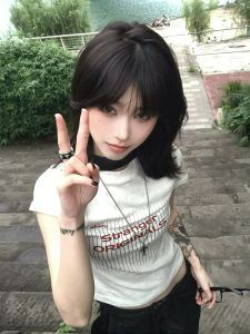 XIANGBAIWEI | Vintage Stripes Letter Sports Fitted T-Shirt