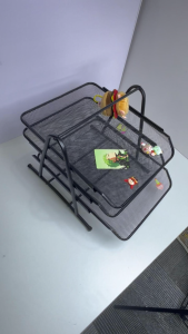 Metal Mesh File Organizer Paper Tray Document Holder File Storage Tray Letter Tray Desk Organizer