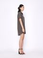 Mini Dress Wanita Lengan Pendek Linen Casual Premium Tebal Kekinian | Gaun Pendek Cewek Dewasa Korean Style Viral | Dress Kemeja Remaja Perempuan Selutut Terbaru Sexy | Baju Kerja Kantor Seksi. 