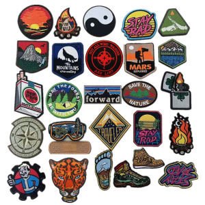 STAY RAD Outdoor Camping แพทช์สําหรับเสื้อผ้าหมีขั้วโลกธรรมชาติ Travel Hook & Loop Patch DIY Mountain แพทช์ปักสัญลักษณ์