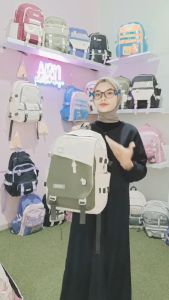 Tas Sekolah Pria Wanita Serbaguna Backpack Berkualitas Tinggi Serbaguna Crossbody Ransel Belanja Perjalanan Harian Terbaru 2023 Free Pin/Bross