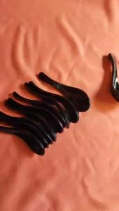 Muỗng ăn cơm ăn chè  ăn súp màu đen bóng NO34 - 12.3 x 3.3 x 1.3 cm