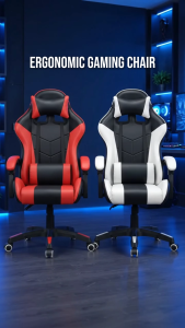 DECCO Ergonomic Racing Gaming Chair with Adjustable Height Leather Seat with Lumbar Support Gaming Chair Kerusi Permainan Ergonomik- Fulfilled by DECCO SHOP
