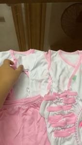 100% Cotton Baru Baruan Tie Side Newborn Baby Clothes Pink Lining | Newborn Baby Needs
