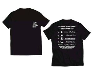 Kaos Tujuan hidup Yang Sebenarnya-Desain Kata kata Pengingat mati-Putih-kata kata bijak