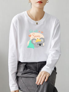 Pure Cotton round Neck T-Shirt Womens Spring New Loose Top Inner Wear White Big Size Casual Style Commute Friendly Design