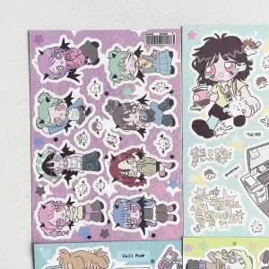 1/8PCS Cute Cartoon Girl Stickers Cool Girl Character Stickers Hand Account Diary Notebook Scrapbook DIY Decorative Stickers