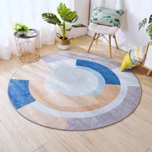 Karpet Bulat Anti Slip diameter 100cm Karpet Ruang Tamu / Kamar Tidur