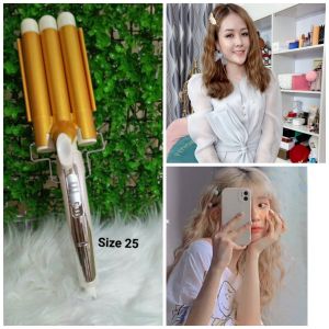 Máy làm tóc 3 trục gợn sóng/ máy uốn tóc 3 trục ( CHÍNH HÃNG)