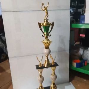 PIALA 2 KAKI PIALA BADMINTON BODY HIJAU MARMER BERGILIR JUARA BERGILIR TINGGI 84CM