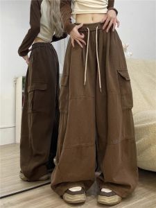 Quần Ống Rộng Cạp Chun Cỡ Lớn Cho Nữ Dáng Quả Lê Mùa Thu Quần Dài Ống Rộng Thoải Mái Bằng Vải Polyester