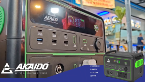 AKAIDO Portable Power Station 1200W/1120Wh BP120B LiFePO4 Battery Backup Emergency Electric Generator Power Bank Camping Charger Charging Wireless Powerbank