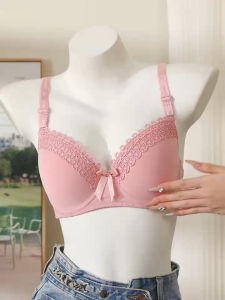 C233 เสื้อในแฟชั่น มีโครงมีลูกไม้เต้าใหญ่3ตะขอ คัพC  (ของส่งจากไทย)  Clothing Women ผู้หญิง