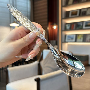 Glamorous Large Rice Spoon 18/10 Stainless Steel Boss Lady Kept for Herself Shining Kitchen Utensil for Dining Western Style