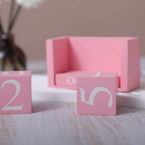 1set（6pcs）Vintage Wooden Perpetual Calendar Eternal Blocks Month Date Display Desktop Accessories Photography Props Home Office