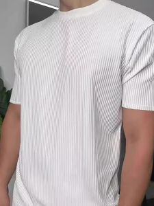 American Style Ice Silk T-Shirt Mens Loose Short Sleeve round Neck Cool Feeling Half Sleeve Body T-Shirt Youth Popular Summer