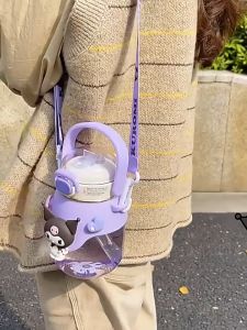 Comel Kids Botol Tritan Kuromi Melody Pompompurin Cinnamoroll Tritan Water Bottle with Straw 820ML