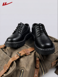 Warrior | Autumn New Derby Shoes For Work And Leisure With Round Toe Thick Sole
