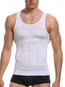 Mens Slimming Body Shapewear Corset Vest Shirt Compression Abdomen Tummy Belly Control Slim Waist Cincher Underwear Sports Vest