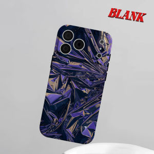 Purple Foil Texture Phone Case for iPhone 18 17 16 15 14 13 12 11 Air Pro Max Plus Double-layer Cover
