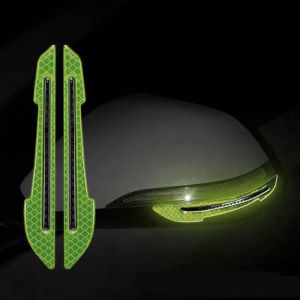 2pcs/set Car Rearview Mirror Reflective Sticker Safety Warning Reflective Sticker Car Rearview Mirror Decorative Strip