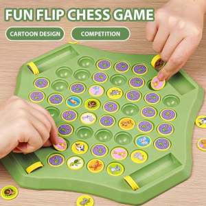 2-4 Player Board Games Parent Child Interactive Puzzle Toys Flip Chess Pieces Game