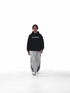 A chock | Floral Embroidery Thickened American Style Hooded Sweatshirt