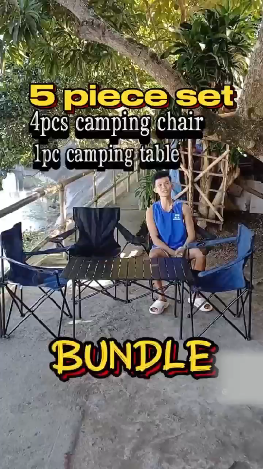 【CEMAL】 camping table and chairs set folding chair buy 1 take 1 outdoor camping chair portable picnic table aluminium alloy camping table set