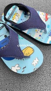 Comickids Sandal Jepit Anak Laki-Laki Sendal Bayi 1 2 3 Tahun Dino Blue
