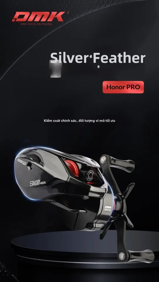 DMK Silver Feather Honor Pro Baitcasting Reel 7.6:1 Tỷ Lệ Bánh