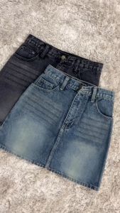 [พร้อมส่ง] BabarryStyle  - Mini Skirts Fade กระโปรงยีนส์ มินิ เอวสูง สีเฟด สวยมีสไตล์