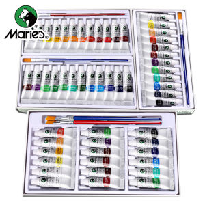 Maries Gouache Paint Set12/18/24 Colors & Paintbrushes 5ml/Tubes for CanvasPaperDIY ProjectsPainting for AdultsStudents