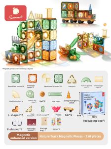 KESCOORL | Magnetic Pipeline Building Blocks Colored Window Educational Toy