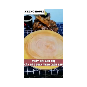 Thớt nghiến đá tròn không tâm Phi Long size 20-21cm chuyên dùng để thái chuẩn gỗ nghiến cao cấp