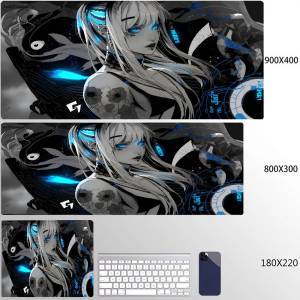 Bandai | Tấm Lót Chuột Chơi Game XXL Yuki Aim Chất Liệu Cao Cấp Thiết Kế Anime Girl Chuyên Nghiệp Dành Cho Game Thủ E-Sports Có Lớp Đế Cao Su.
