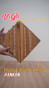 Sàn Gỗ Tự Nhiên ANKAN Xuất Khẩu Hàn Quốc Ghép Nan Hoa Đẹp Bền Bỉ Chống Nước 8 Nan Màu Vàng