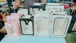 Paper Bag Tali Untai Hitam | Paper Bag Kado Warna Hitam | PaperBag Mika Hampers Souvenir Ulang Tahun | Tas Belanja Warna Hitam | Tas Kado Souvenir