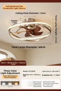 XUNZE | Creative Design Bedroom Fan Light Ceiling