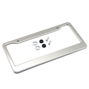 1/2 Chiếc Đa Năng Thép Không Gỉ Biển Số Khung Có Vít Bao Da Xe Ô Tô Mỹ Phụ Kiện Ô Tô