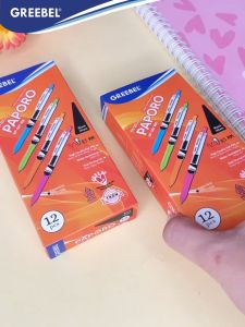 GREEBEL PULPEN GEL /  Paporo Mx Gp-507 0.5 Tinta Hitam (6PCS/SET) / Ballpen Bolpoin Bolpen Pen Gel