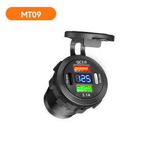 Olaf | 120w Motorcycle Modification Charger USB+Type-C Fast Charging Digital Display Adapter For iPhone Xiaomi Huawei Samsung Cellphone