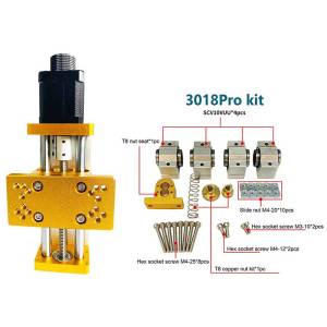 CNC Z-Axis Slide Module Screw Slide Table Linear Rail Guide for 3018 Pro/Plus Router Compatible with 500W/300W Spindle