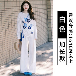 American Style High Waist Straight Leg Denim Jeans Womens Black Loose Slimming Casual Pants Drapey Wide Leg Trousers